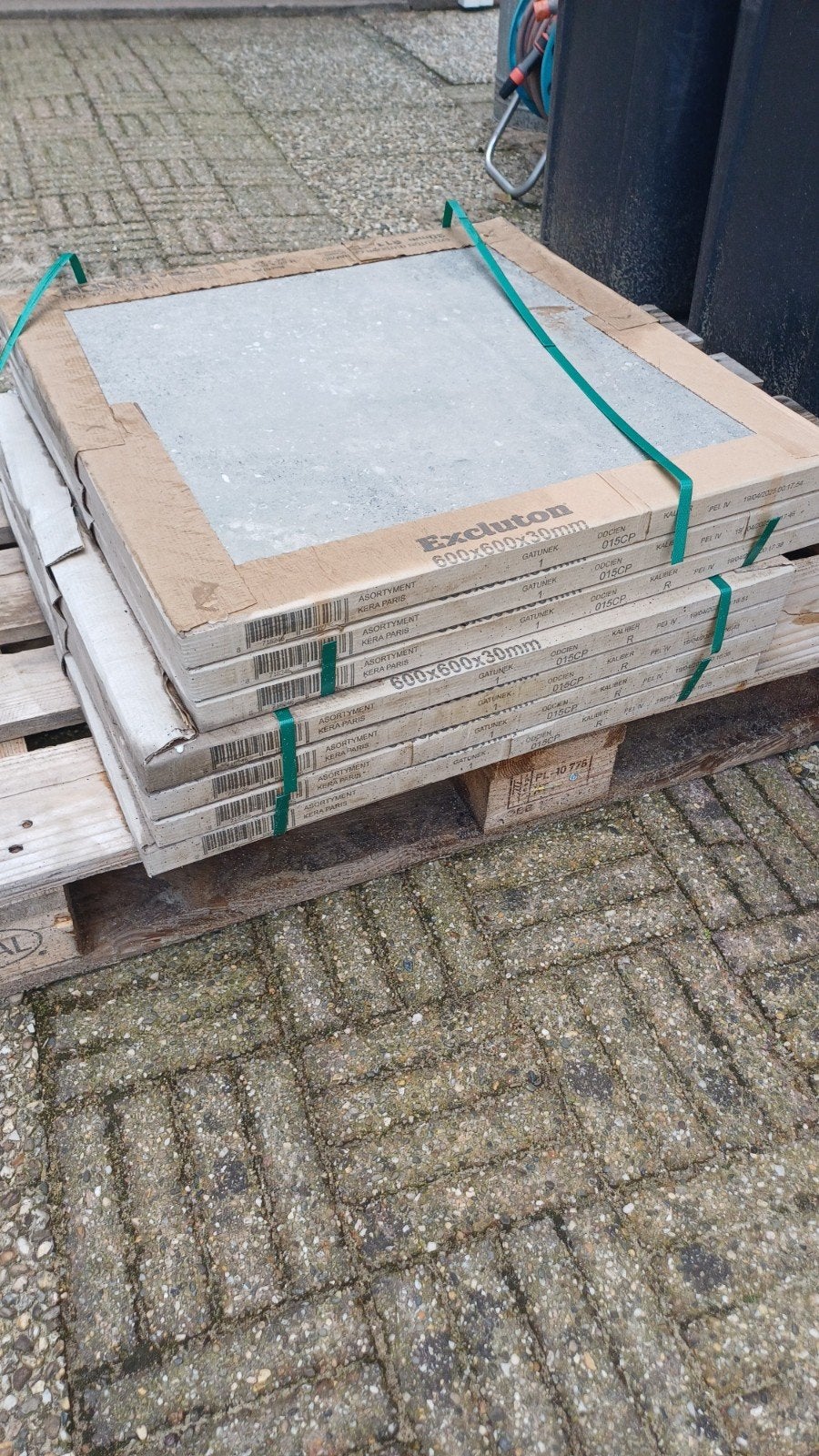 2,5 m2 Excluton Terrastegels 60x60x3cm - Nieuw in verpakking, Ophalen, Gecoat, Keramiek, Nieuw