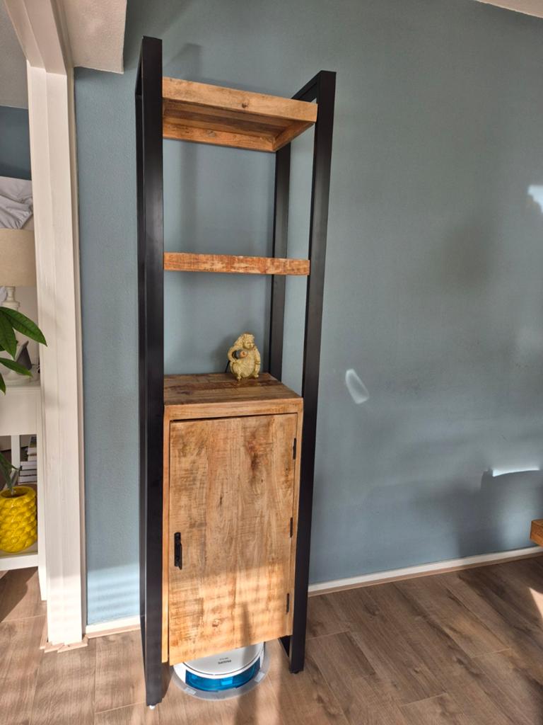 Boekenkast Britt - Zo goed als nieuw (55x40x200 cm), Huis en Inrichting, Kasten | Boekenkasten, Overige houtsoorten, Met deur(en)