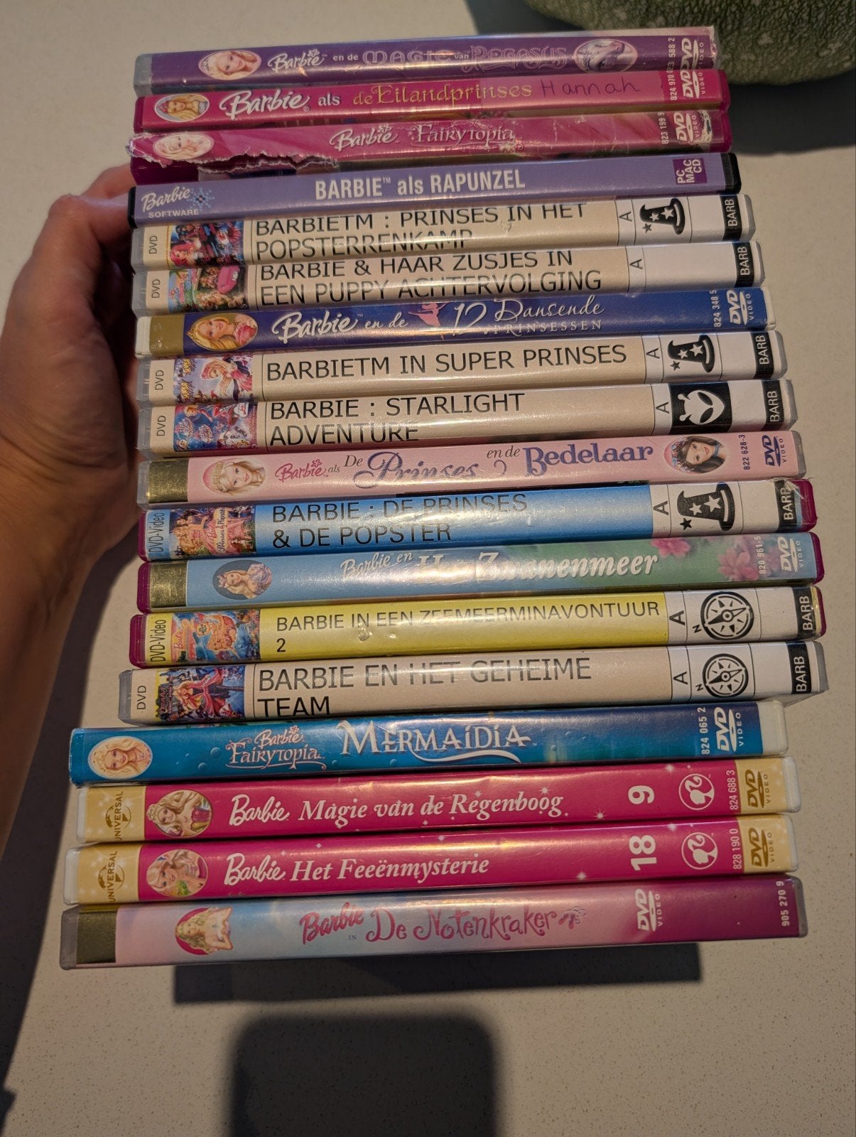 Grote collectie Barbie films op DVD 18 stuks, Cd's en Dvd's, Gebruikt, Animatie, Alle leeftijden, Nederlands