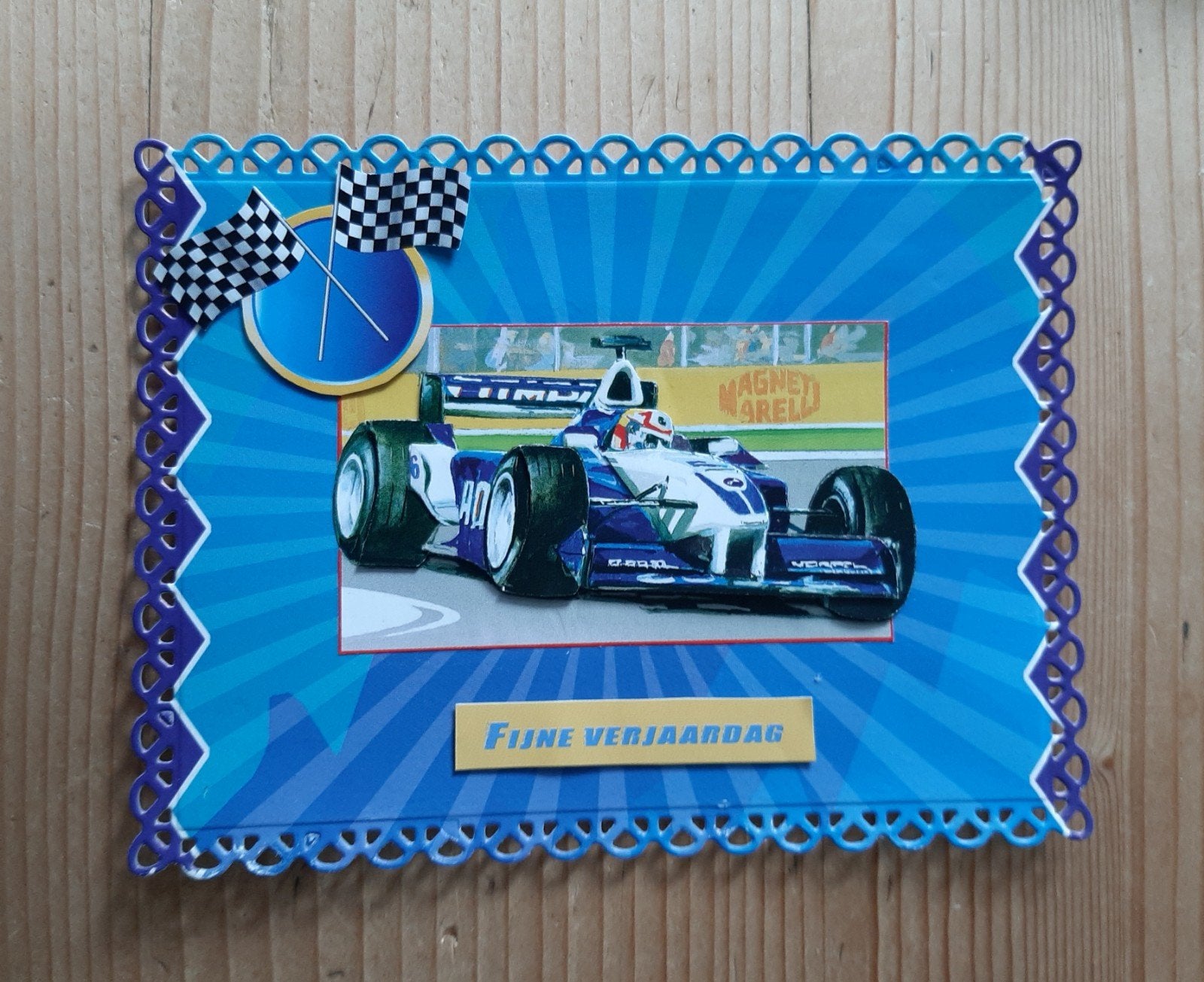 stans kaart opleg met 3d plaatje racewagen, Hobby en Vrije tijd, Kaarten | Zelf maken, Ophalen of Verzenden, Nieuw, Overige thema's