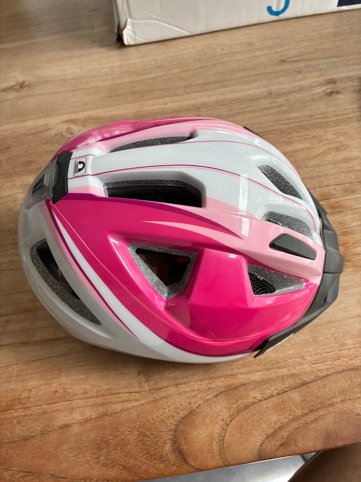 Meiden MTB fietshelm roze/wit - Maat 54-59 (S/M), Ophalen, Gebruikt, Overige maten, Meisje