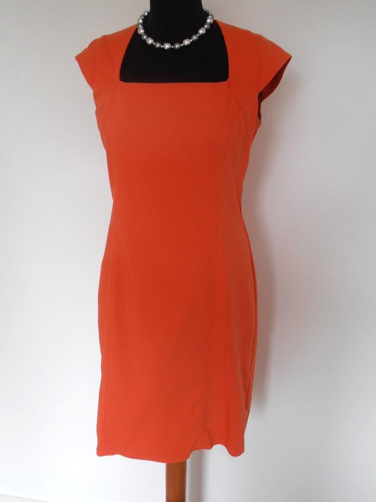 Eva Kayan - prachtige oranje zomer jurk - 40, Maat 38/40 (M), Verzenden, Zo goed als nieuw, Knielengte