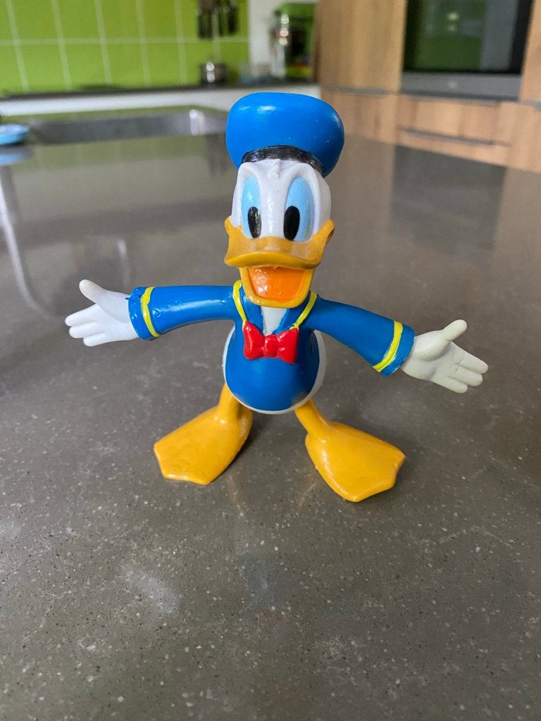 Poppetje Donald Duck, Ophalen of Verzenden, Donald Duck, Zo goed als nieuw, Beeldje of Figuurtje