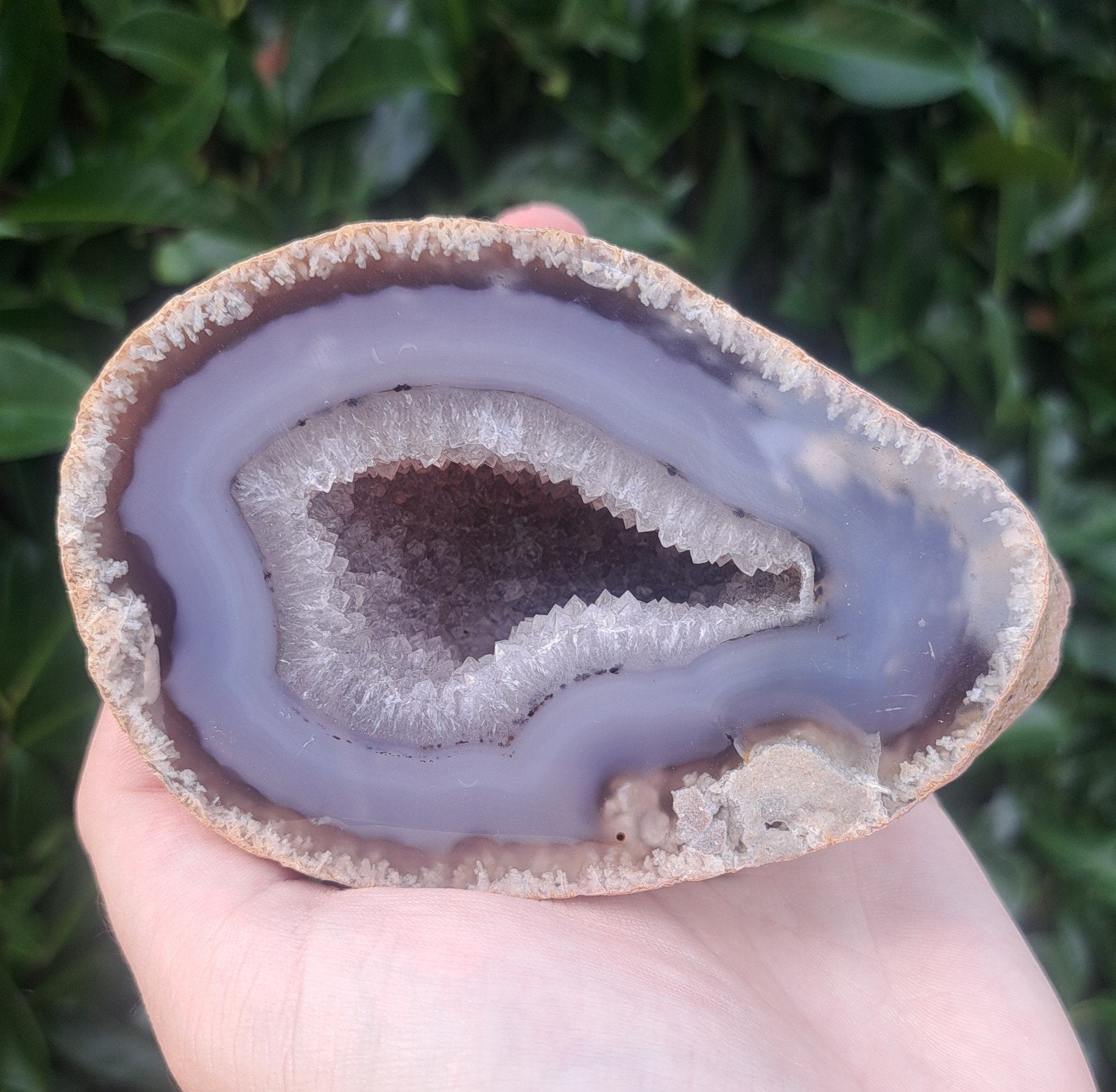 Bergkristal geode edelsteen kristal edelstenen verzameling, Verzamelen, Ophalen of Verzenden