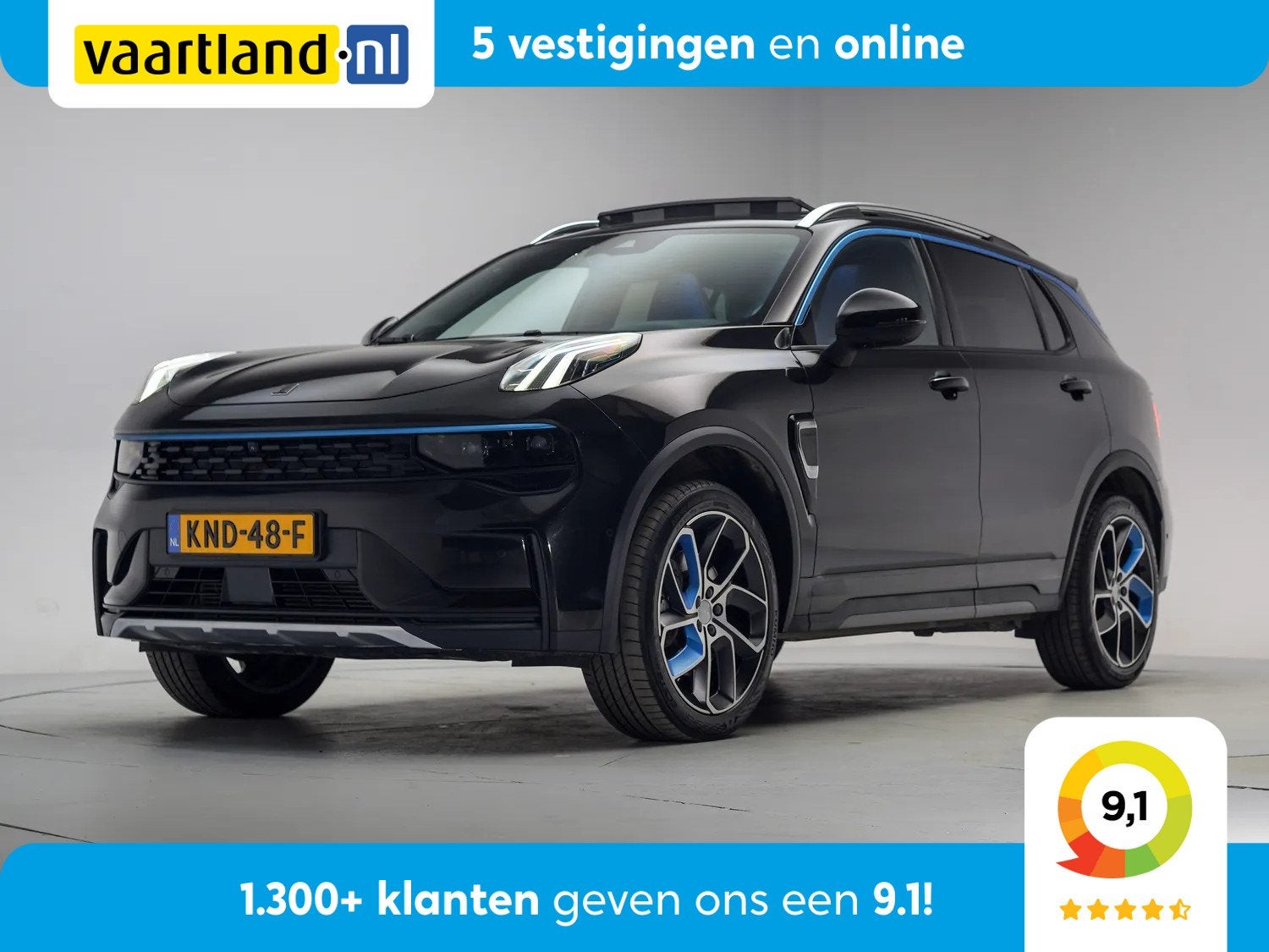 Lynk & Co 01 1.5 PHEV [ Panorama Zwarte hemel Navi 360°-Cam, Auto's, Automaat, Automatische klimaatregeling, Zwart, Bedrijf