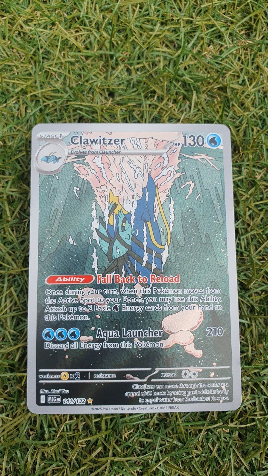 Pokémon Kaart Clawitzer 141/132 - Echt, Ophalen of Verzenden, Zo goed als nieuw, Losse kaart, Foil