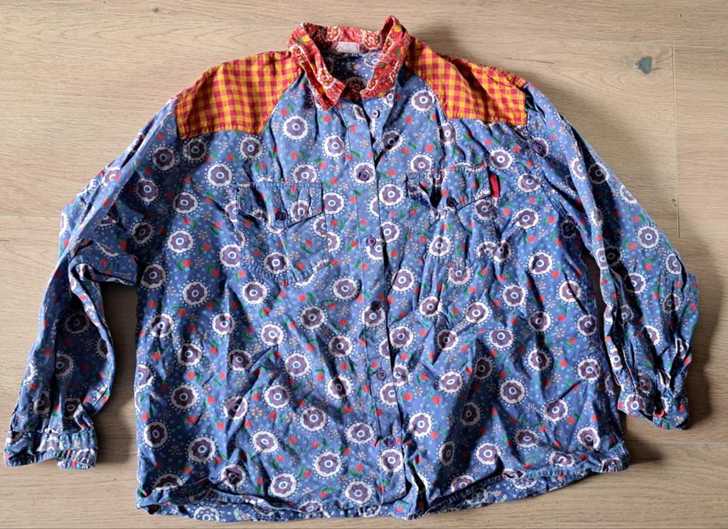 Vintage Oilily blouse maat 152, Ophalen of Verzenden, Zo goed als nieuw, Maat 34 (XS) of kleiner, Blauw