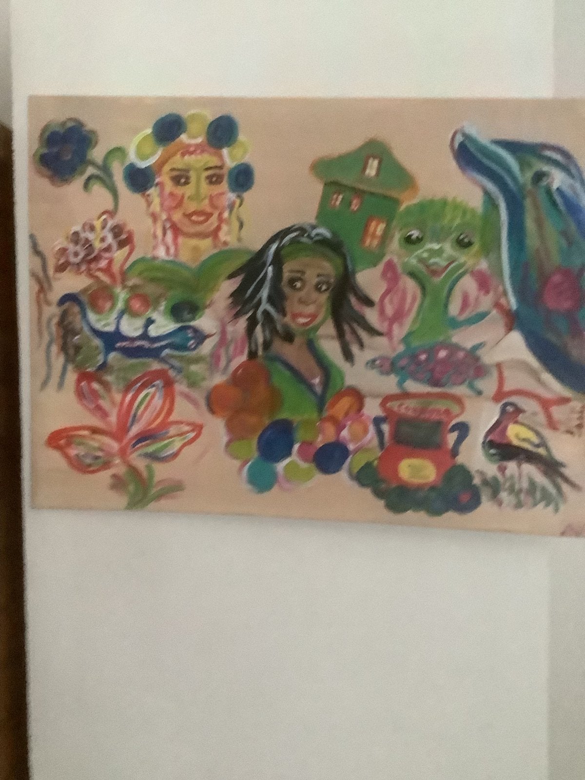Kleurrijk acrylschilder, Ophalen of Verzenden