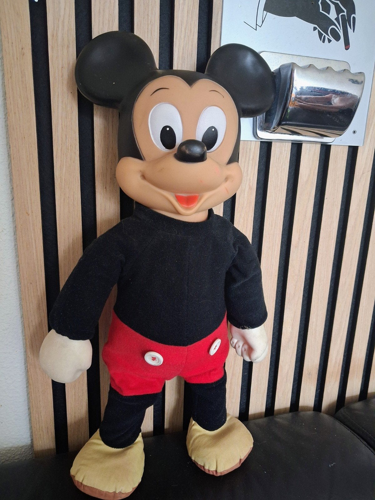 Vintage Disney Marching Mickey Mouse Pop - Clodrey 1977!, Verzamelen, Disney, Ophalen of Verzenden, Mickey Mouse, Gebruikt, Beeldje of Figuurtje