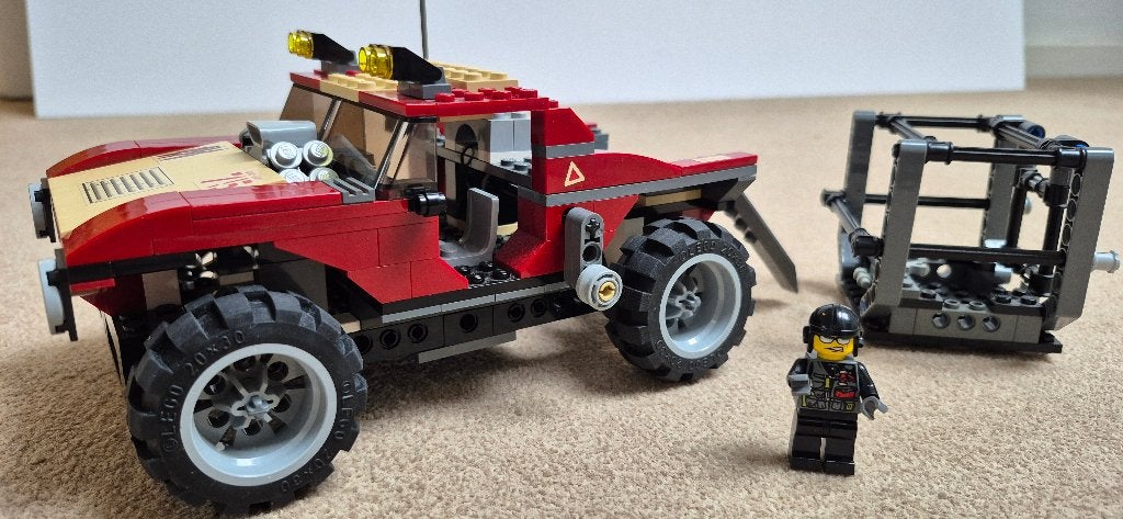 LEGO Dino 7296 - Dino VangwagenTruck, Ophalen of Verzenden, Gebruikt, Complete set, Lego