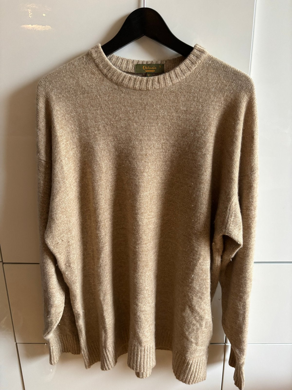 Heerlijke warme 100% kasjmieren trui - L, Ophalen of Verzenden, Zo goed als nieuw, Maat 42/44 (L), Beige