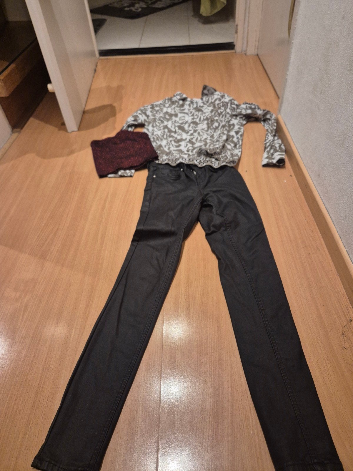 MNG Push-up broek en Only blouse met Amy & Ivy top, Zwart, Ophalen of Verzenden, Lang, Gedragen
