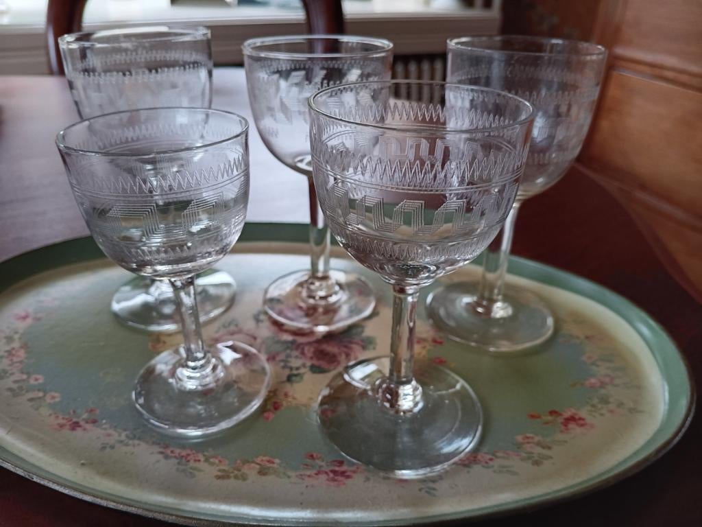 Antieke borrel en portglaasjes, Ophalen of Verzenden, Zo goed als nieuw, Overige typen