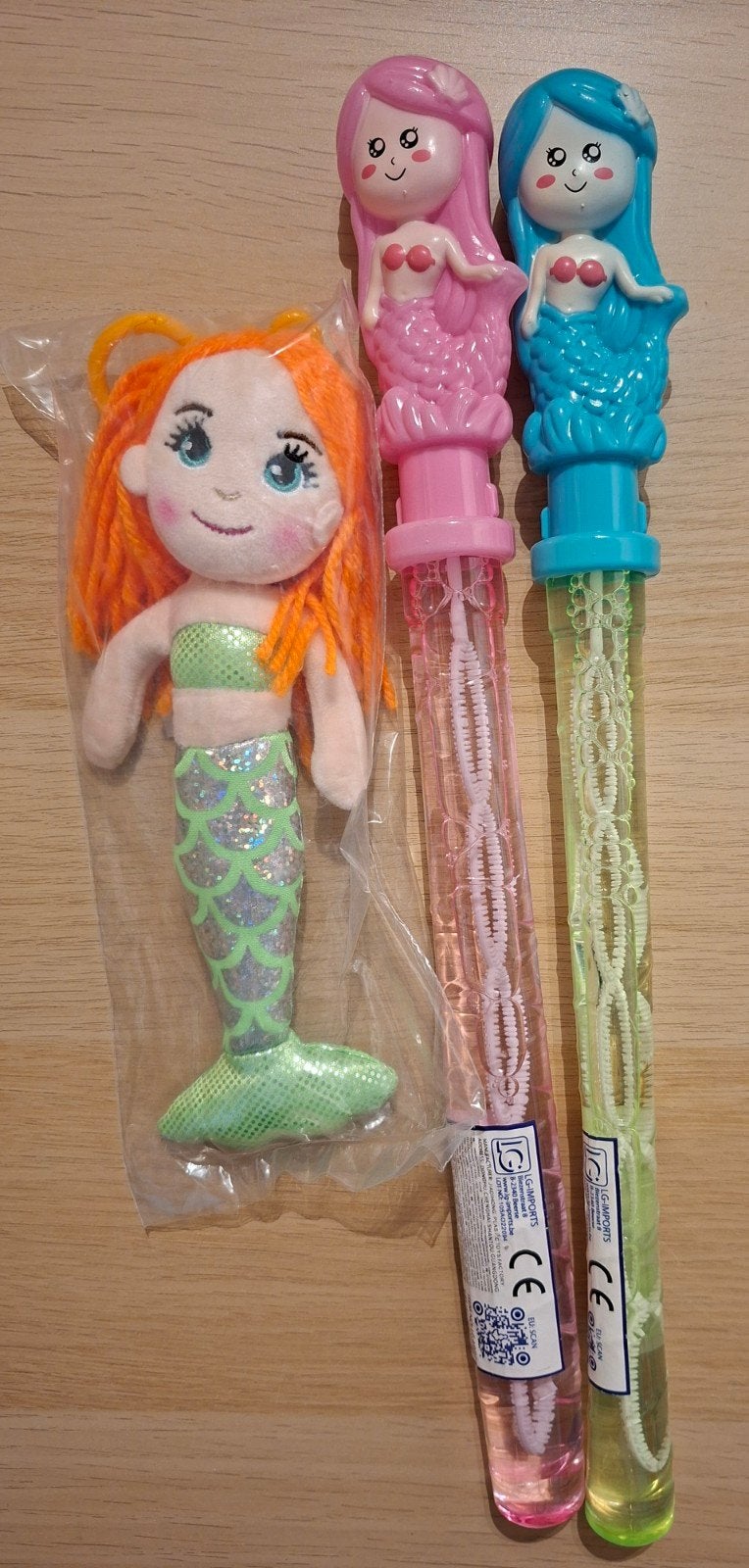 Zeemeermin knuffel en bellenblaas set, Ophalen of Verzenden
