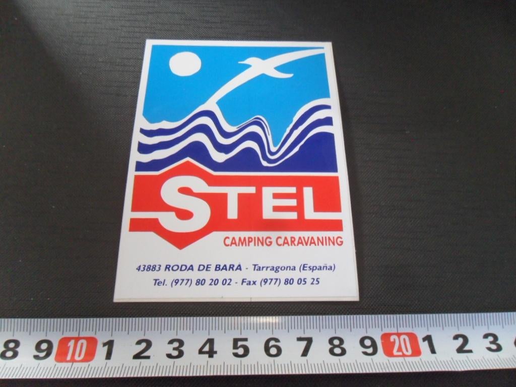 sticker Spanje Roda de Bara STEL Camping Caravaning, Ophalen, Zo goed als nieuw