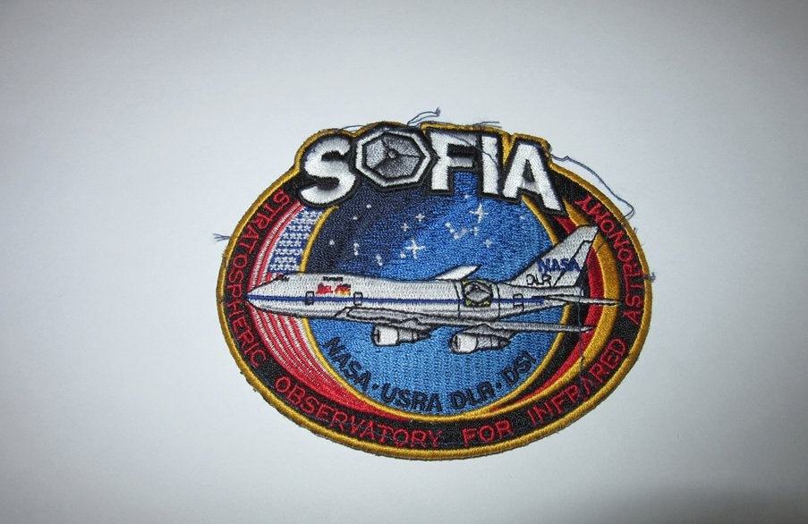 Sofia NASA emblee Stratospheric observatory for infrared ast, Verzenden, Nieuw, Patch, Badge of Embleem
