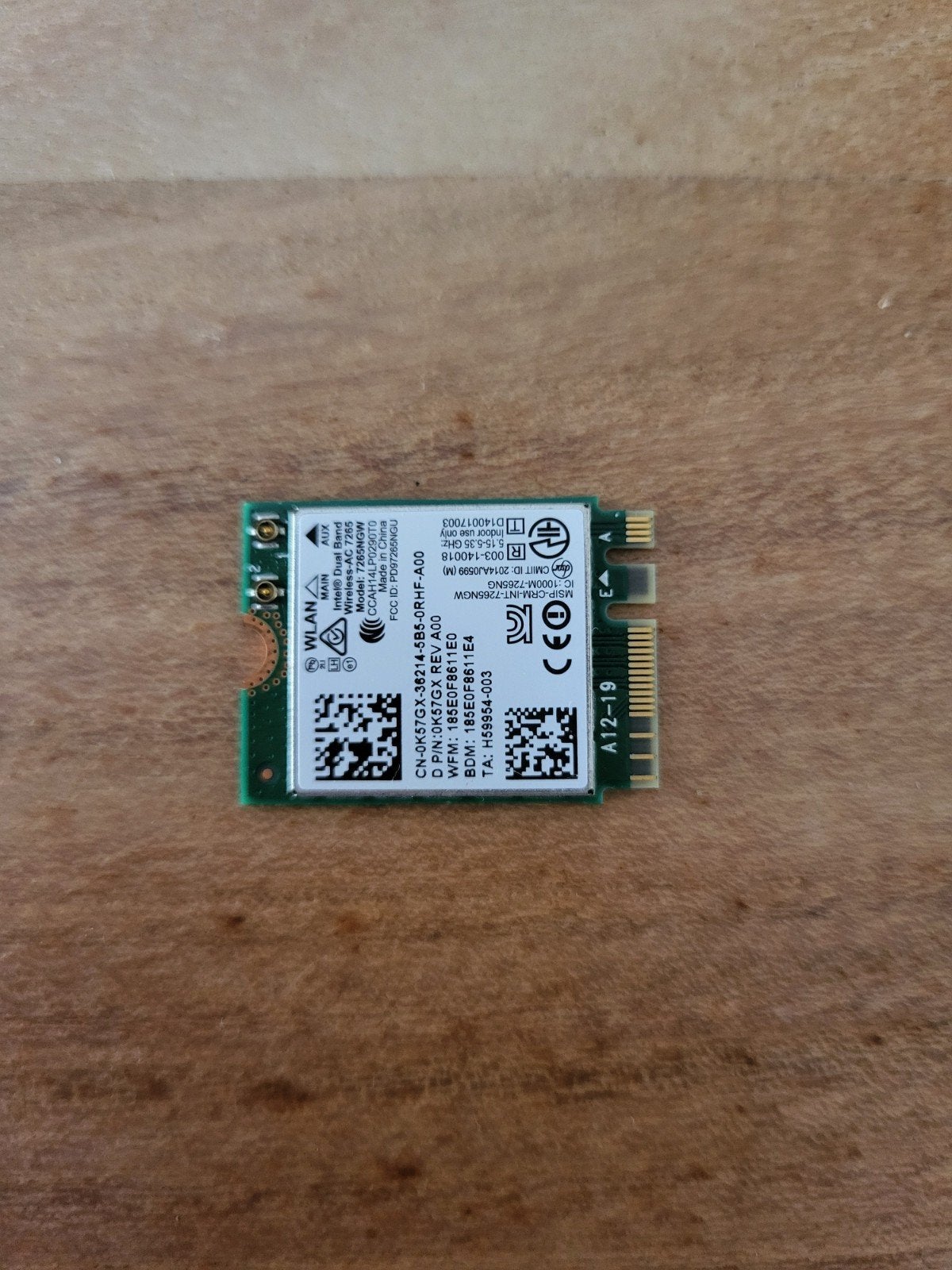 Intel Dual Band Wireless-AC 7265 WLAN-kaart, Gebruikt, Overige soorten, M.2 2230, Ophalen of Verzenden