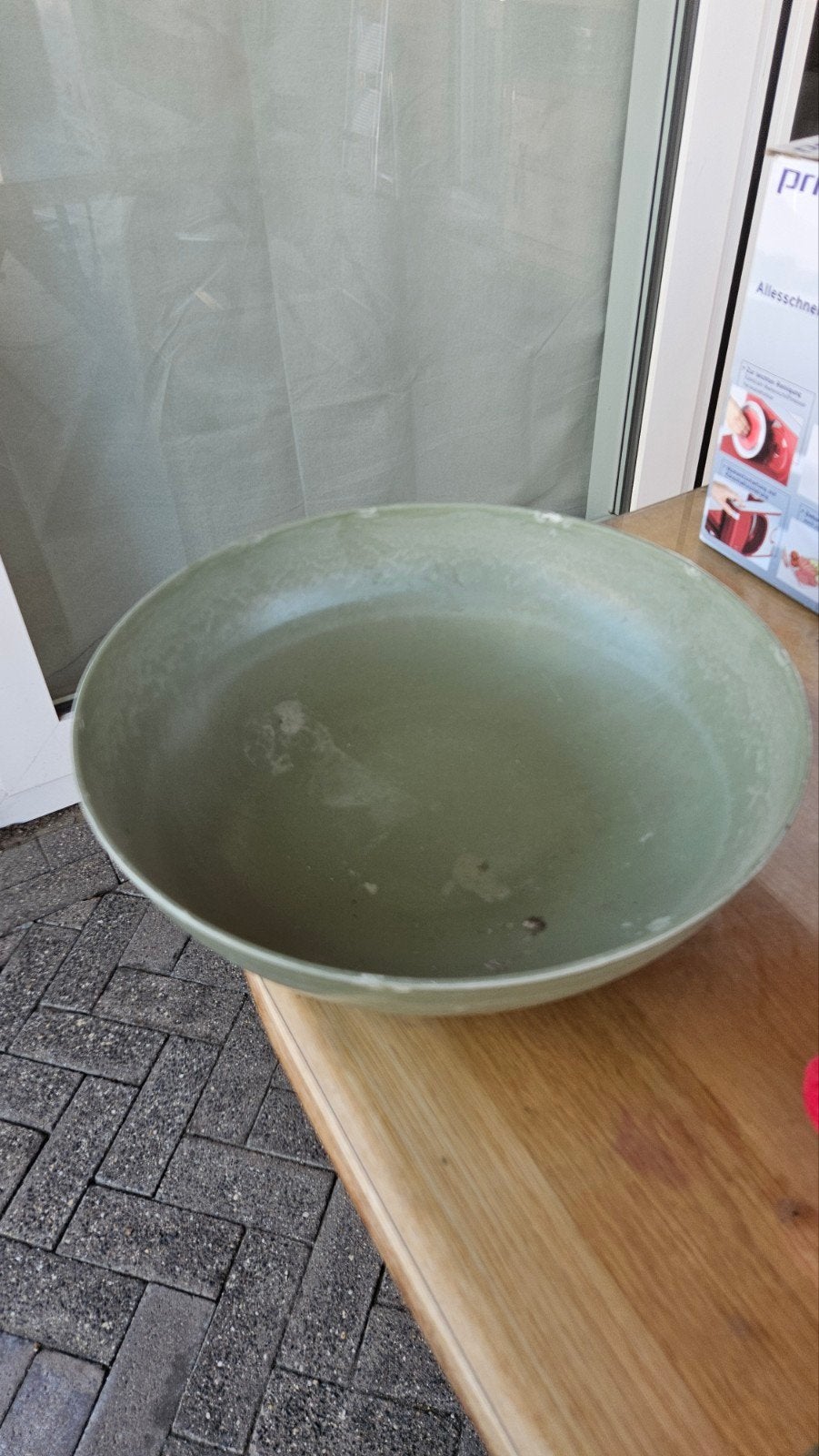 Grote groene schaal, gratis, Kunststof, Gebruikt, Schaal, Rond