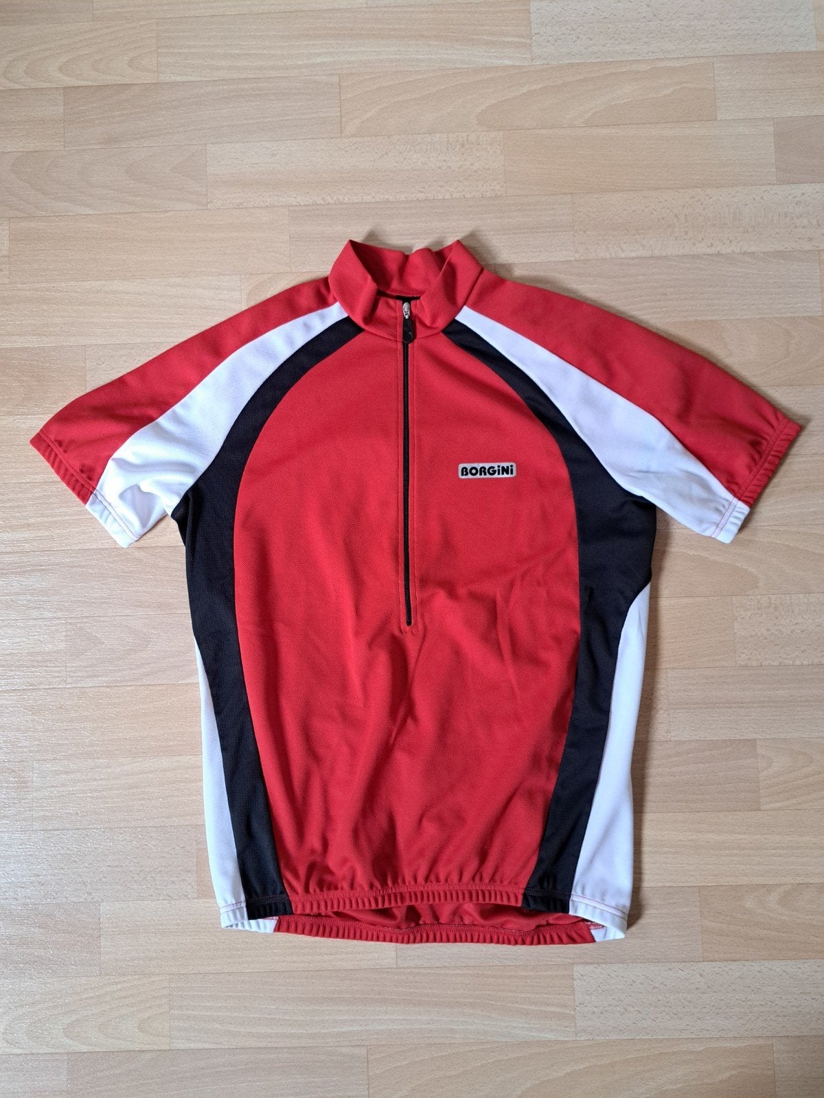 Heren Wielrenshirt Borgini. Maat L. Als nieuw!, Maat 52/54 (L), Ophalen of Verzenden, Zo goed als nieuw, Hardlopen of Fietsen