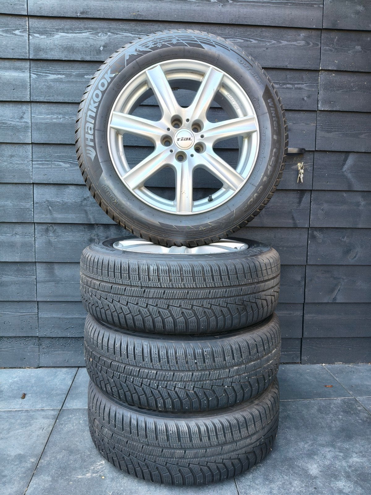 Opel Mokka winterset 5x105 17 inch, Auto-onderdelen, Ophalen, Banden en Velgen, 17 inch, Winterbanden