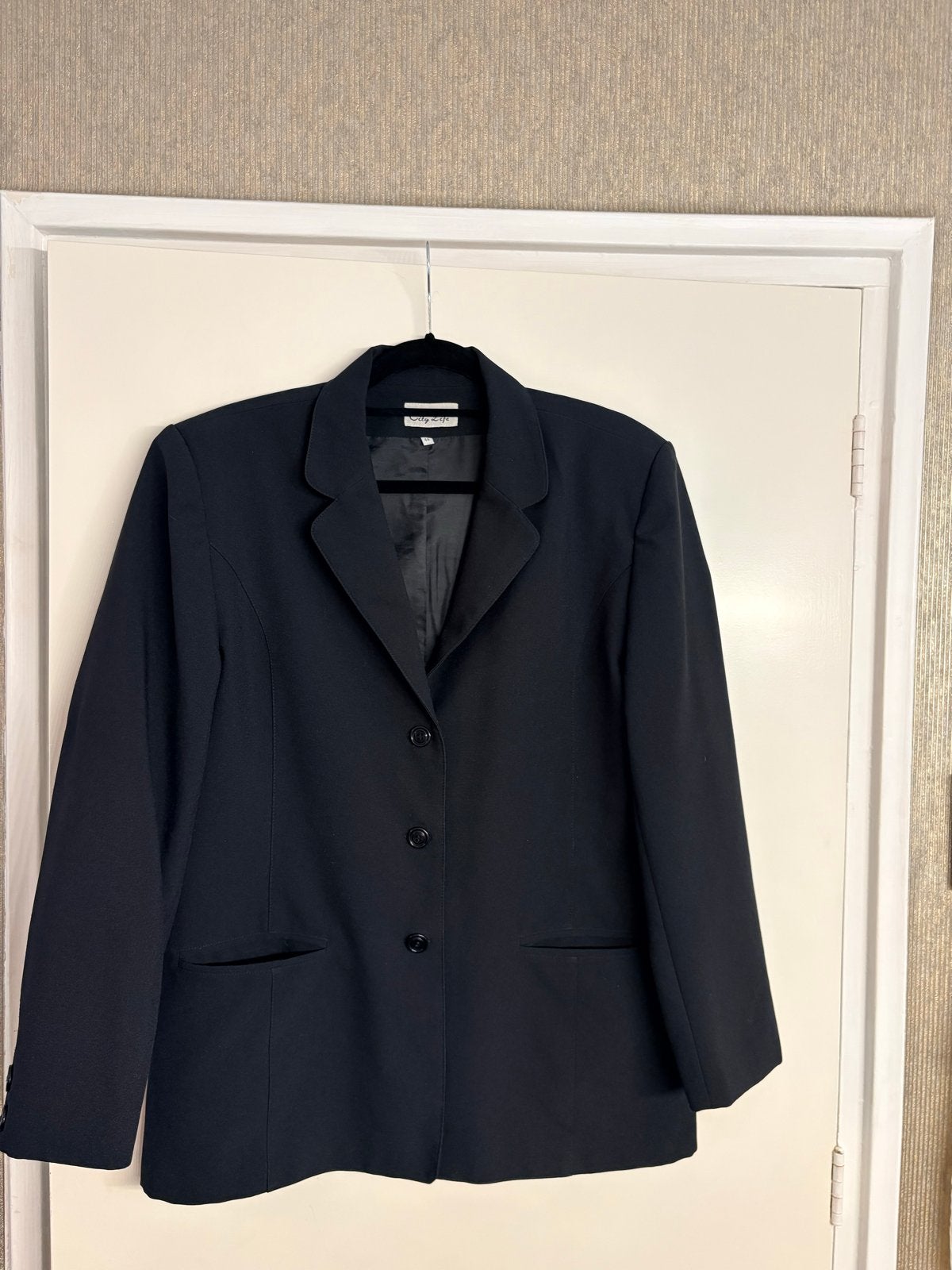 City Life Zwart Jasje Maat 44, Verzenden, Zwart, Maat 46/48 (XL) of groter, Zo goed als nieuw