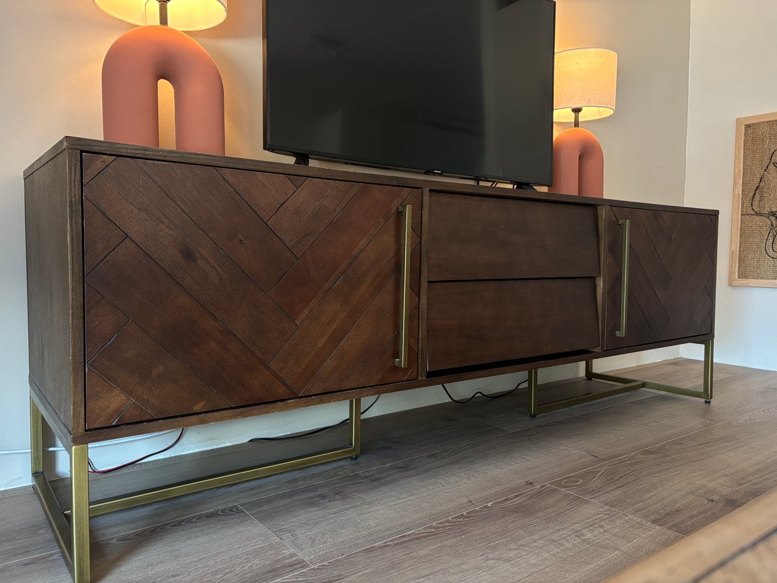 Dutchbone Class Sideboard / TV-kast / Dressoir, Huis en Inrichting, Kasten | Dressoirs, Ophalen, Gebruikt, 150 tot 200 cm, Met deur(en)