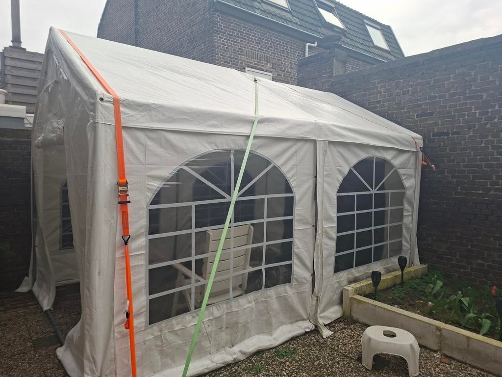 Toolport partytent 3x4m PE 550 met grondframe, Ophalen of Verzenden, Minder dan 5 meter