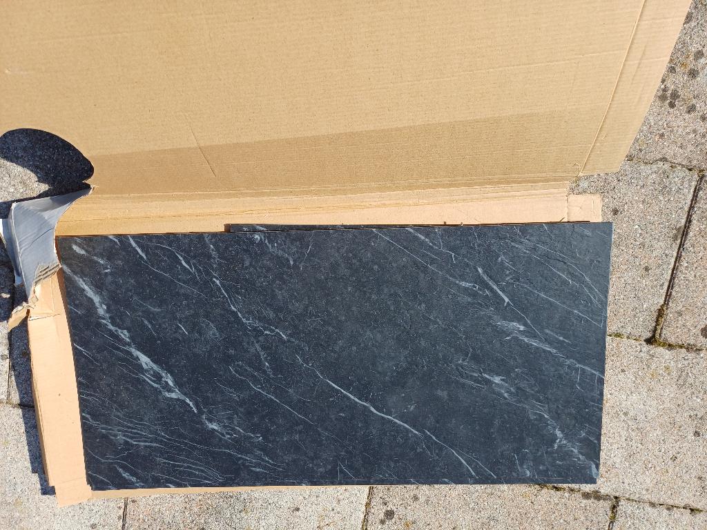 restant plak pvc, Huis en Inrichting, Stoffering | Vloerbedekking, Ophalen, Gebruikt, Zwart, Overige typen