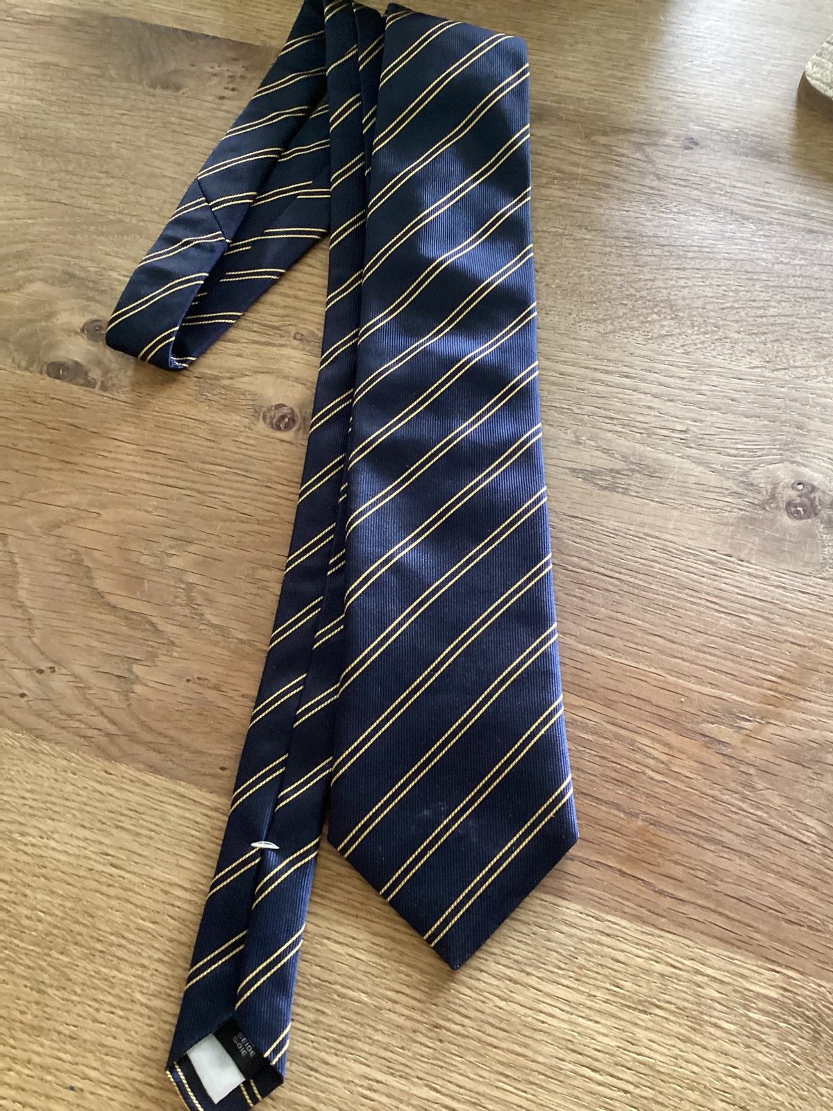 Stropdas, Verzenden, Gedragen, Blauw, Met patroon