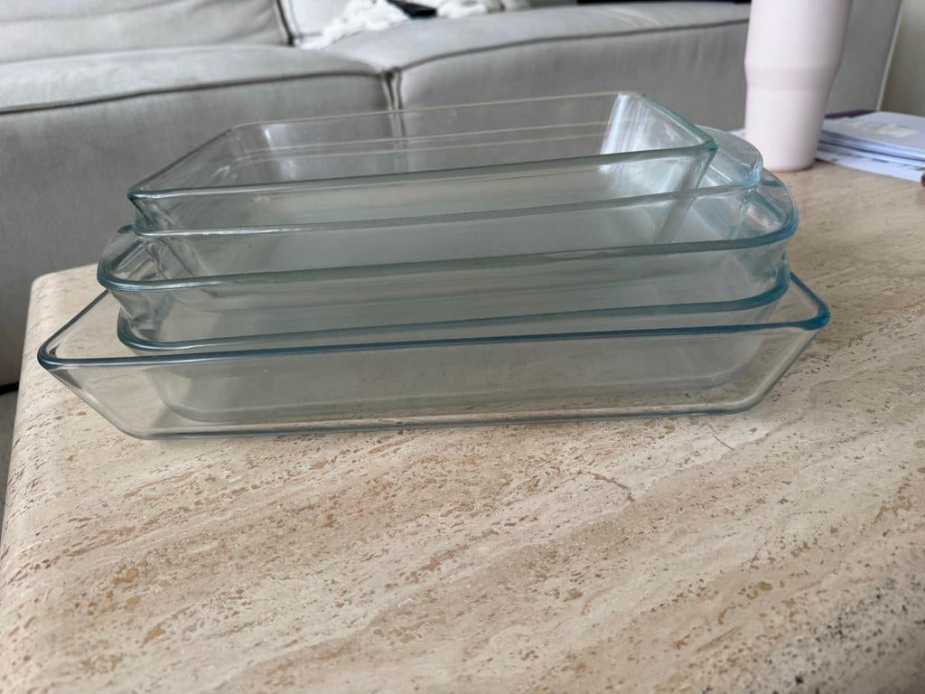 5 glazen ovenschalen, Ophalen, IKEA, Glas, Overige typen