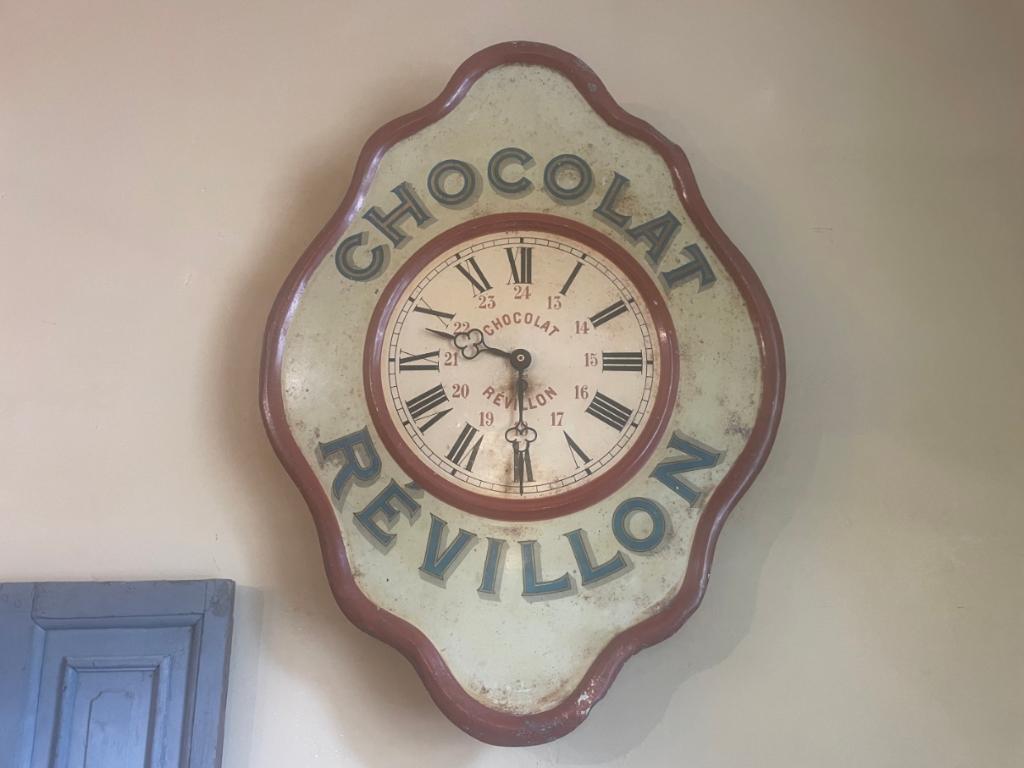 Klok Wandklok Chocolat Révillon Reclame Café Winkel Frans, Ophalen of Verzenden