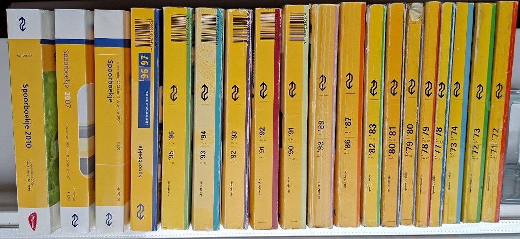 Spoorboekjes NS (19 stuks), Ophalen, Gebruikt, Trein, Boek of Tijdschrift
