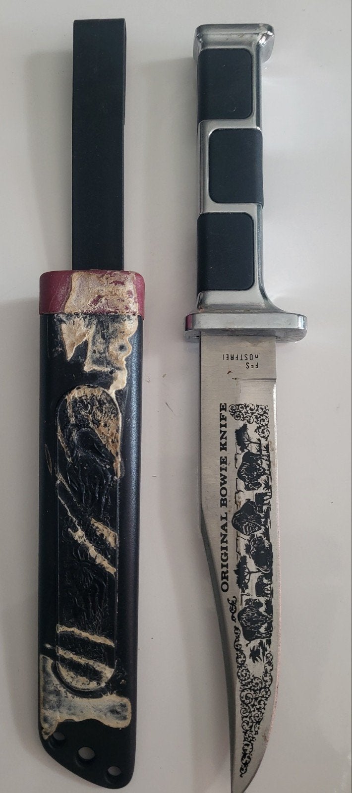 Te koop vintage Bowie Knife, Ophalen of Verzenden, Landmacht, Nederland, Mes of Dolk