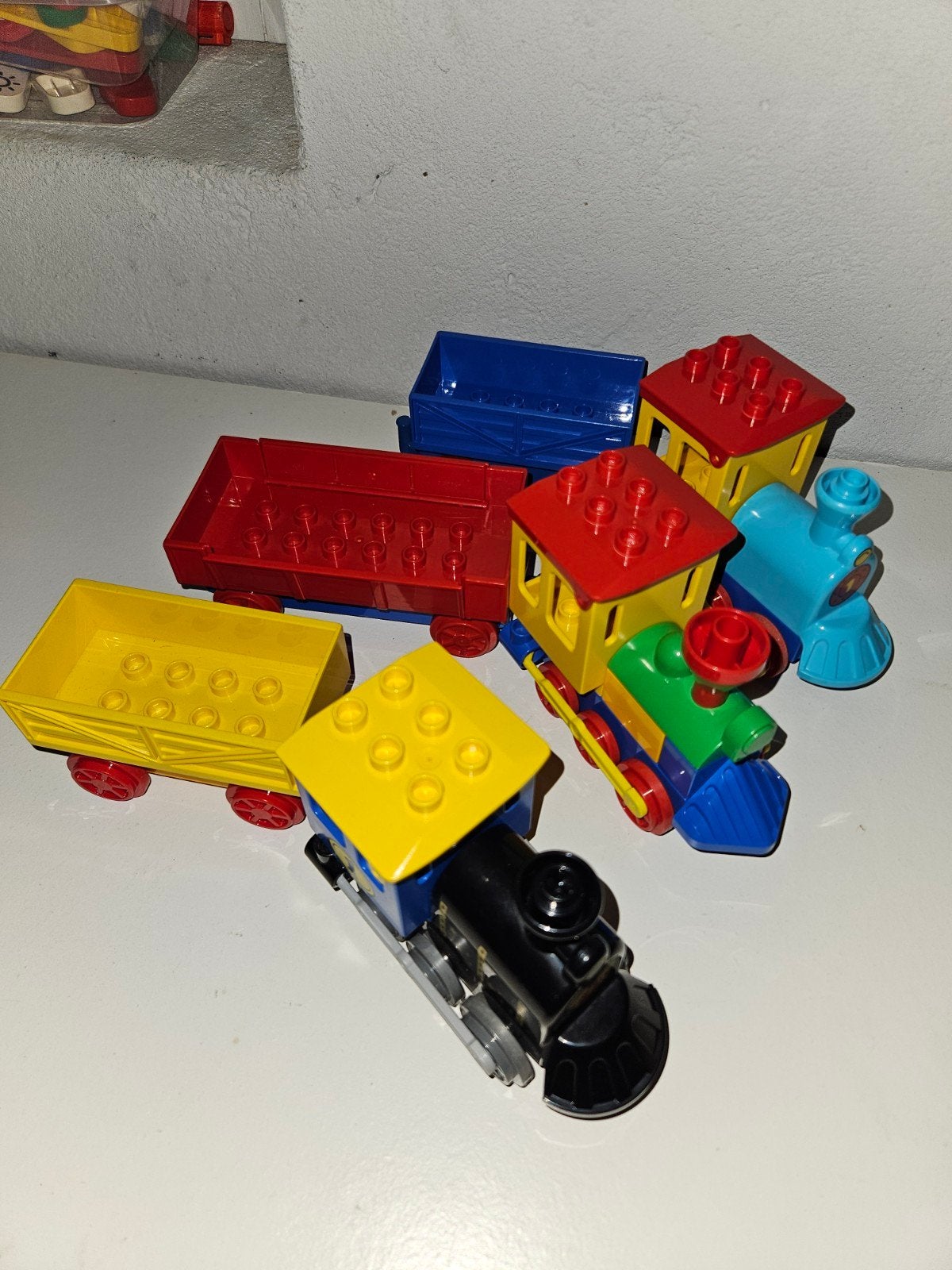 Duplo locomotieven met wagons, Kinderen en Baby's, Speelgoed | Duplo en Lego, Ophalen of Verzenden, Zo goed als nieuw, Duplo