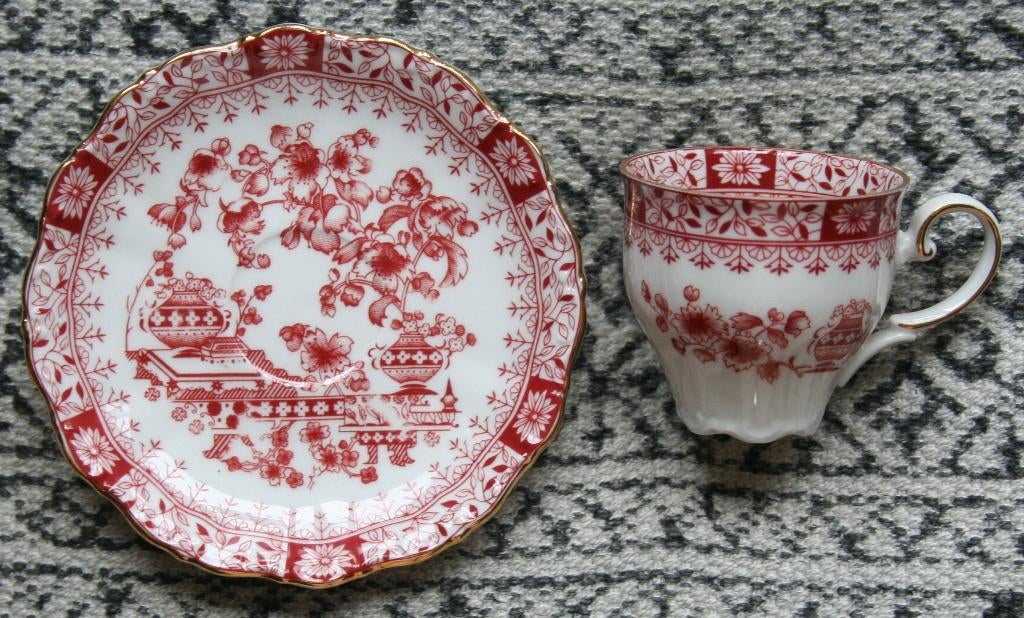Seltmann Weiden Theresia Rood Bavaria kop schotel porselein, Verzenden, Zo goed als nieuw, Porselein, Kop en/of schotel