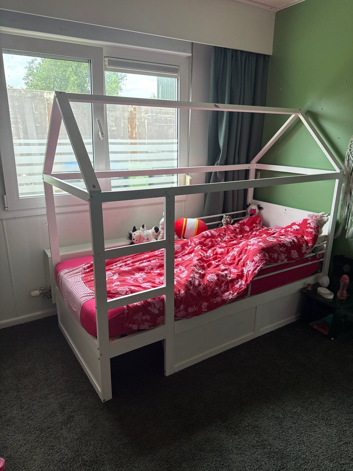 Kinderbed 200x90 cm: Hoogslaper of Huisbed, Ophalen, 85 tot 100 cm, Gebruikt, Hoogslaper of Stapelbed