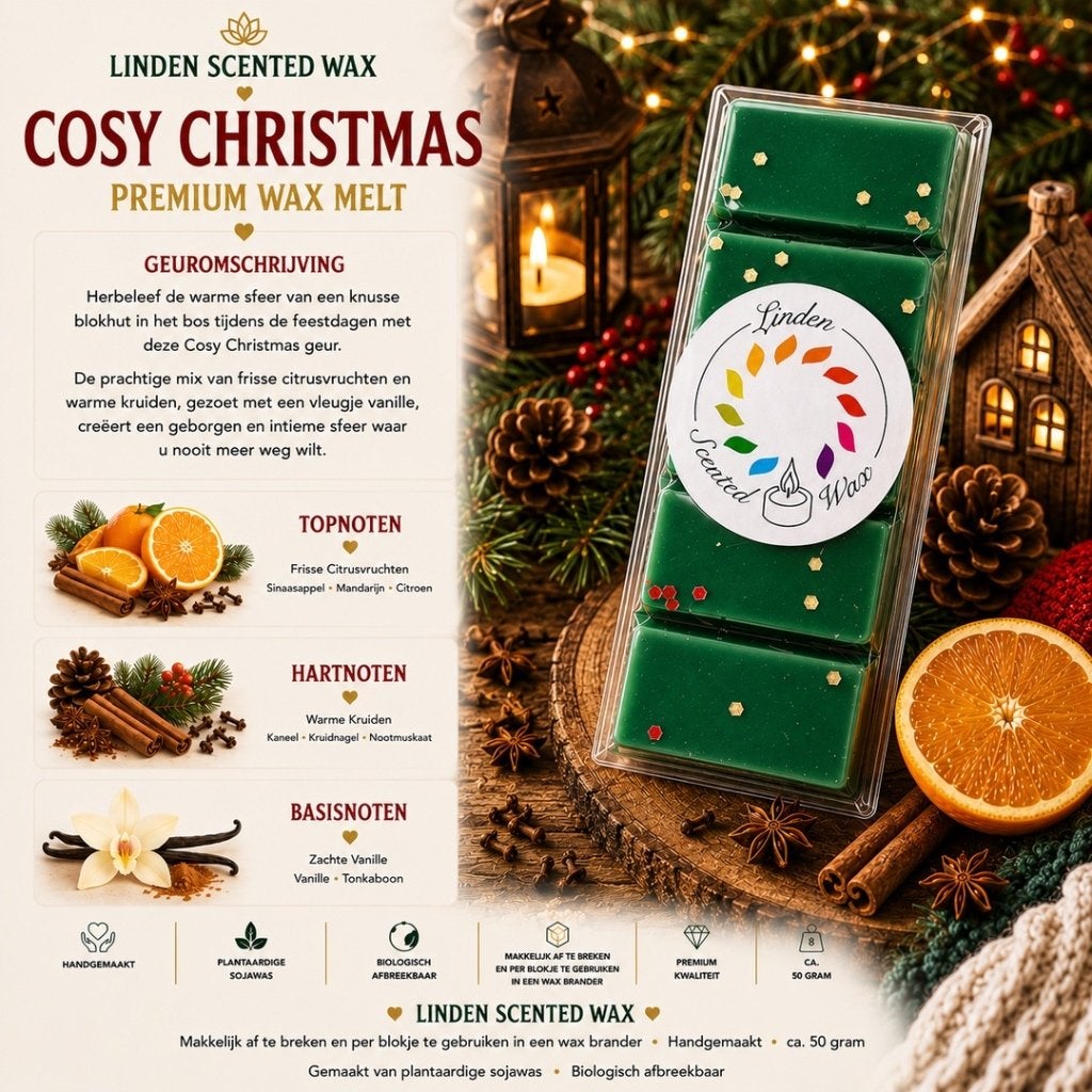 Waxmelts geur COSY CHRISTMAS kerst waxmelt snapbar, Ophalen of Verzenden, Nieuw, Was, Kaars