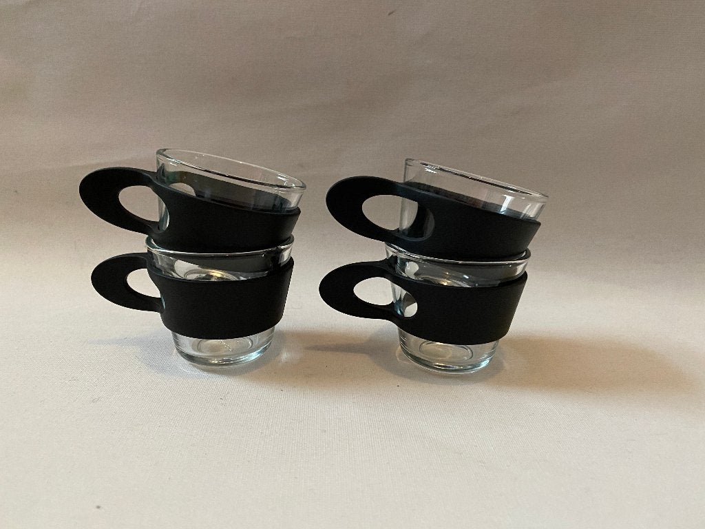 Design Set van 4 Stelton explore Easy Espresso glaasjes, Gebruikt, Ophalen of Verzenden, Glas, Overige stijlen