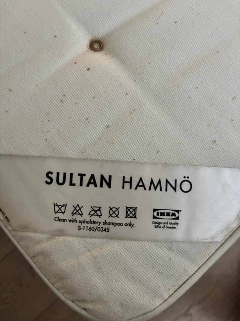 Gratis boxspring met IKEA Sultan Hamnö Matras - 2x 90x200 cm, Ophalen, Gebruikt, Tweepersoons, Matras