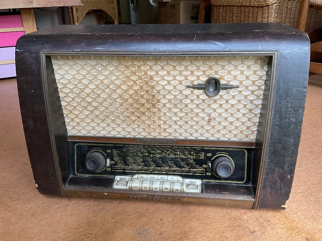 Oude Loewe Opta radio decoratie mancave, Antiek en Kunst, Ophalen