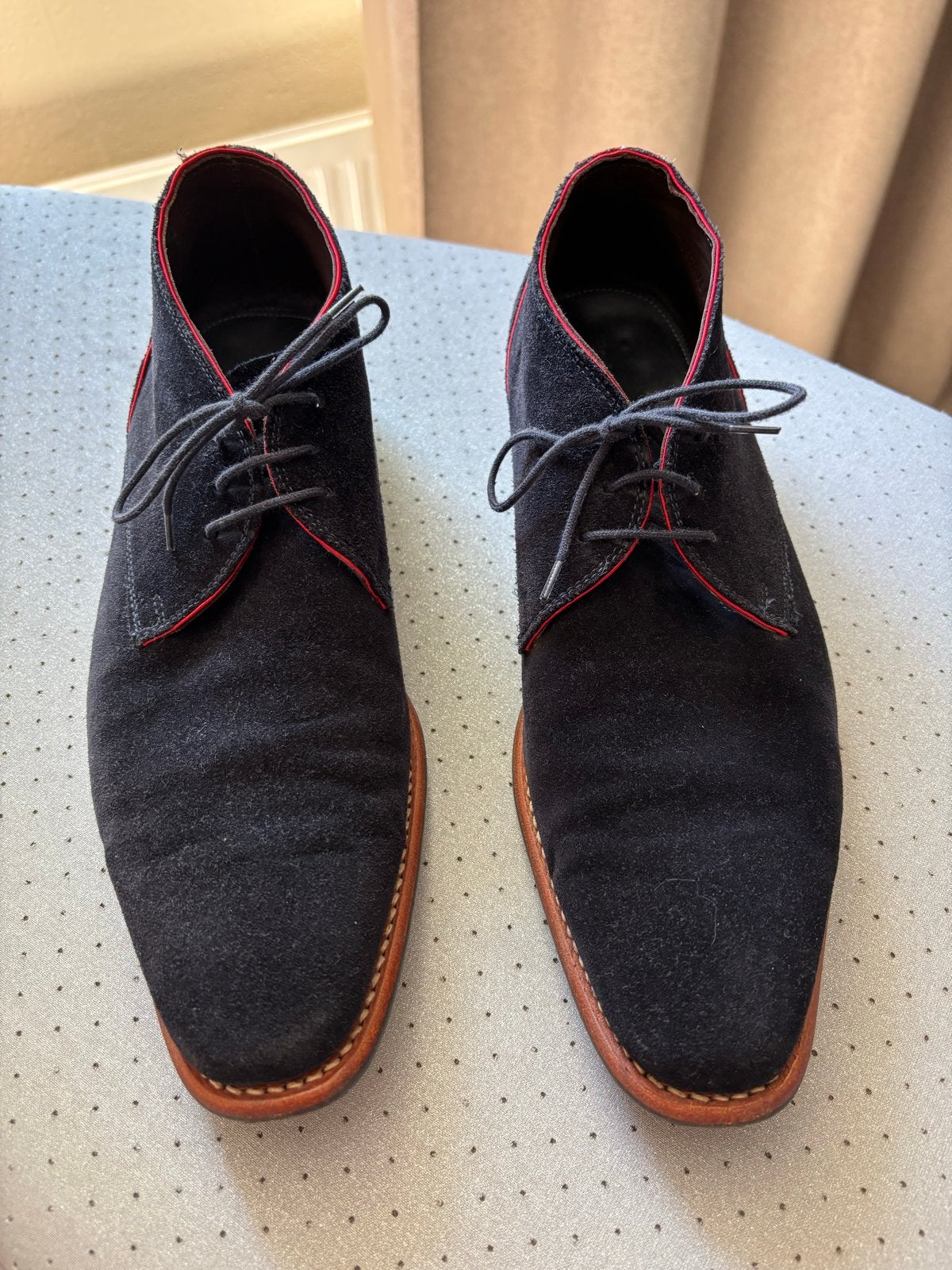 Van Bommel suède veterschoenen - Maat 42, Ophalen of Verzenden, Gedragen, Blauw, Veterschoenen