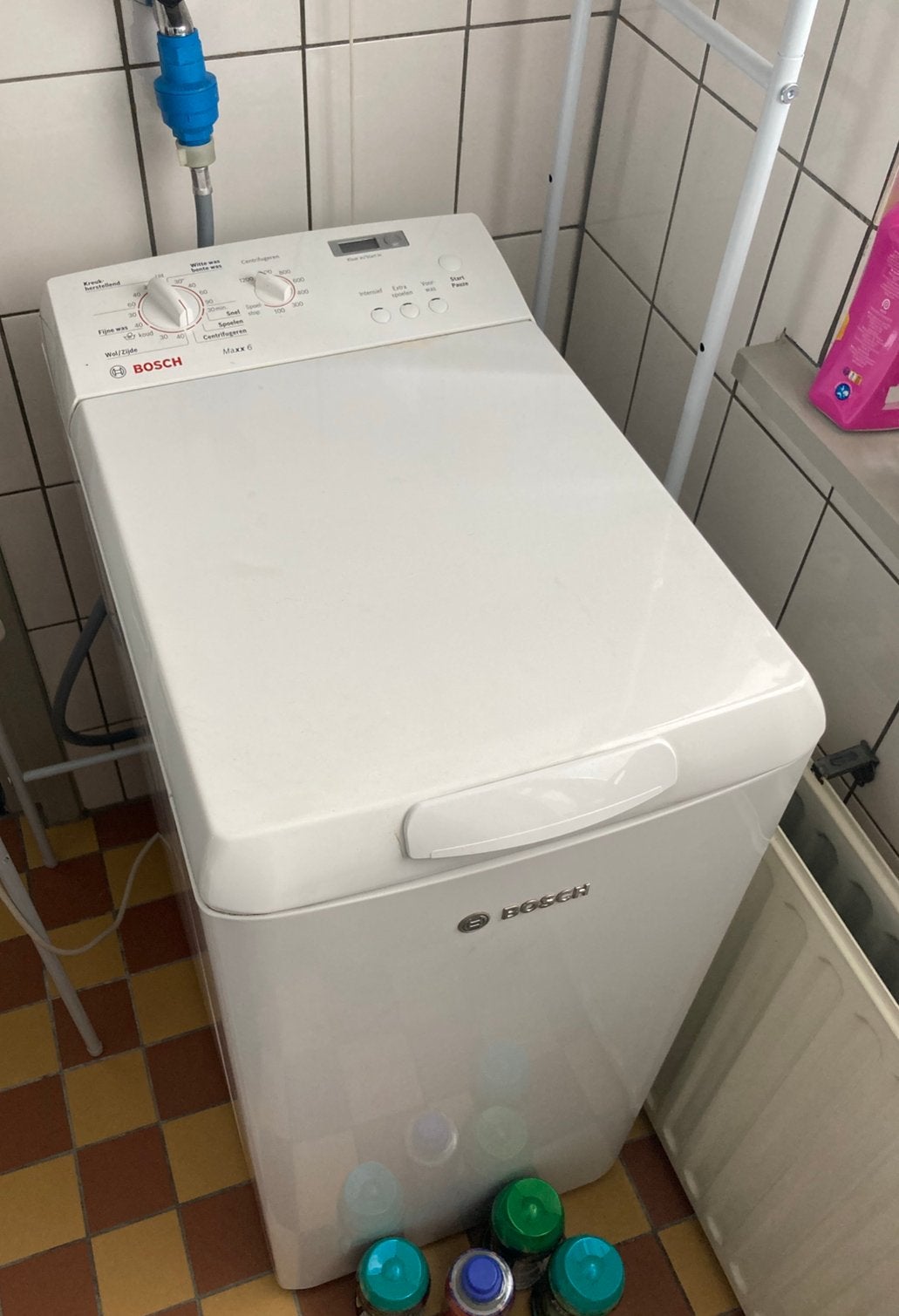 Bosch maxx 6 bovenlader wasmachine, Witgoed en Apparatuur, Wasmachines, Ophalen, 1200 tot 1600 toeren, Gebruikt, 4 tot 6 kg