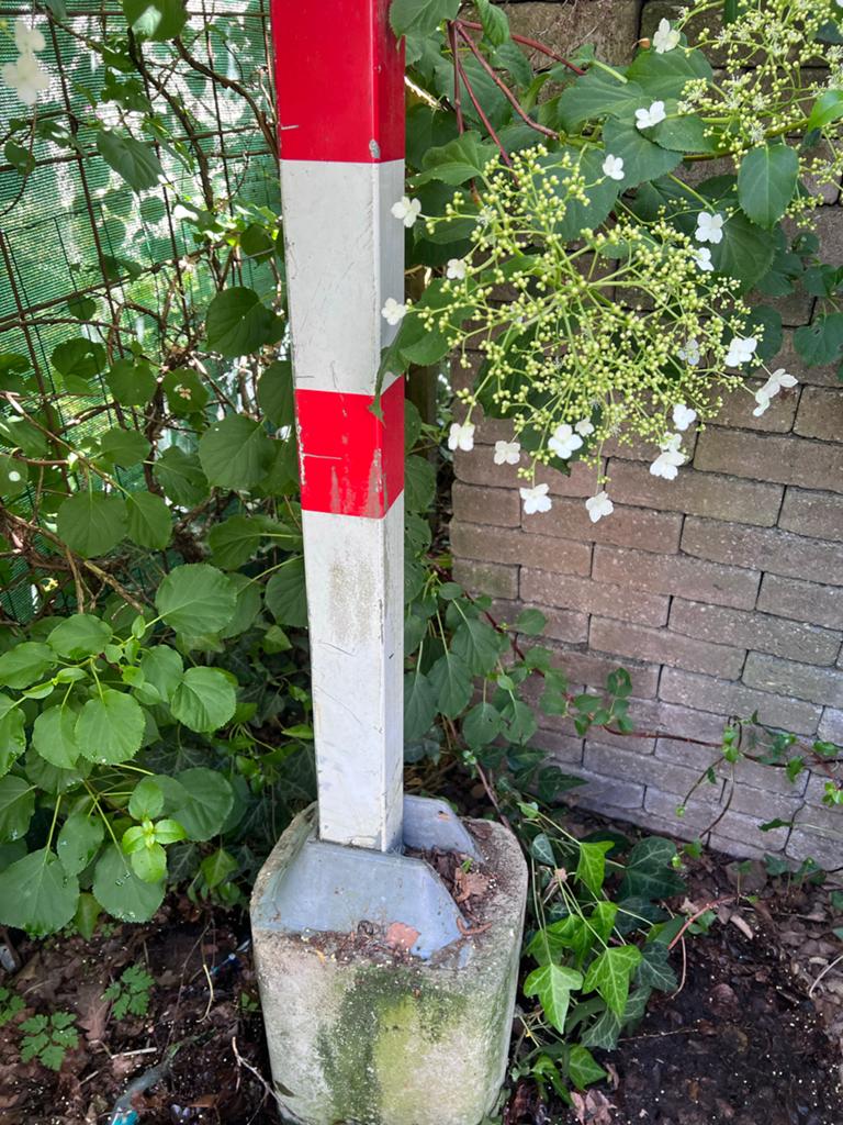 Verkeerspaal / Afzetpaal - Rood/Wit en Oranje/Wit, Ophalen, Gebruikt