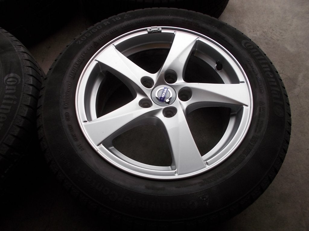 VOLVO V70 S60 S80 V60 HERA VELGEN + WINTERBANDEN 205 65 R16, Gebruikt, 16 inch, ., Banden en Velgen
