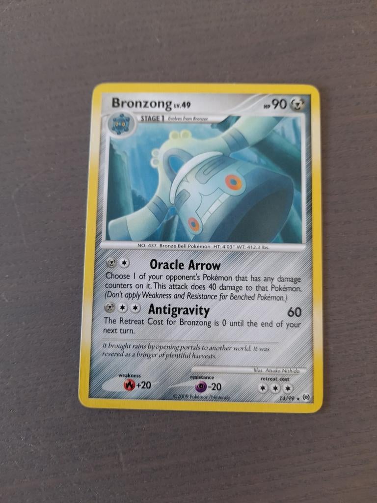 2009 arceus 14/99 bronzong, Ophalen of Verzenden, Zo goed als nieuw, Losse kaart