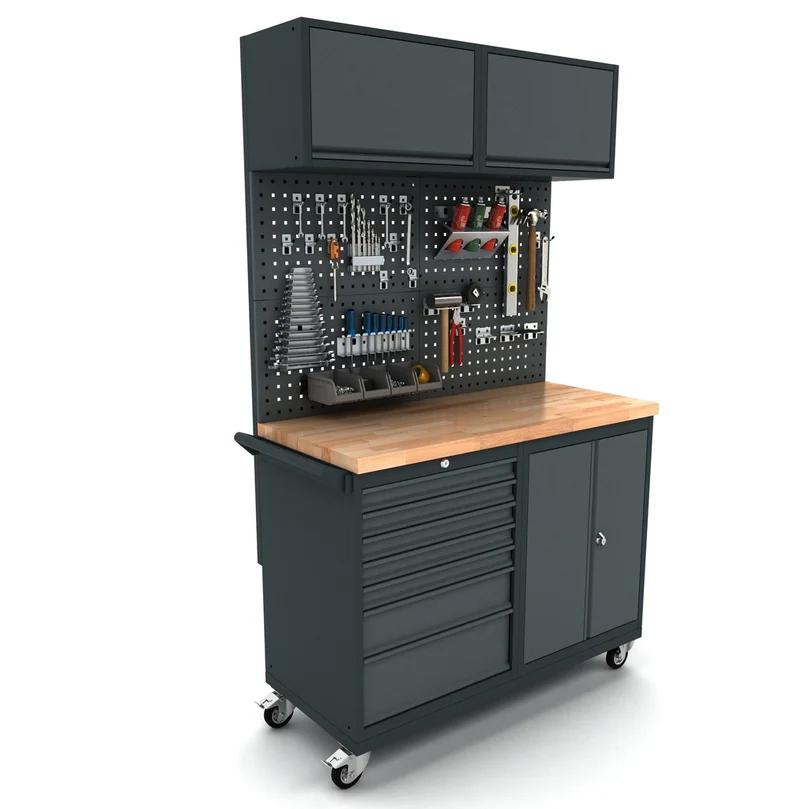 Verrijdbare Werkbank 2 Deuren 7 Laden Kast / Nieuw