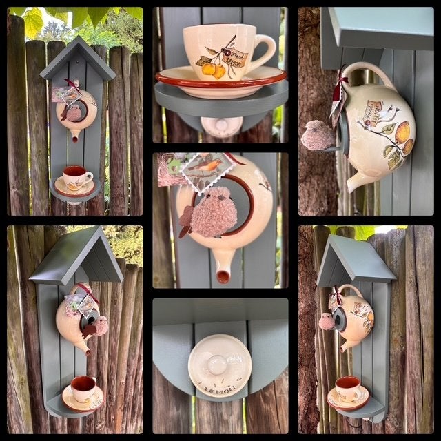 Cadeautip! JTS 'Fresh Lemon' Theepot Vogelhuisje, Keramiek, Landelijk/Boerenbont, Nieuw, Ophalen of Verzenden