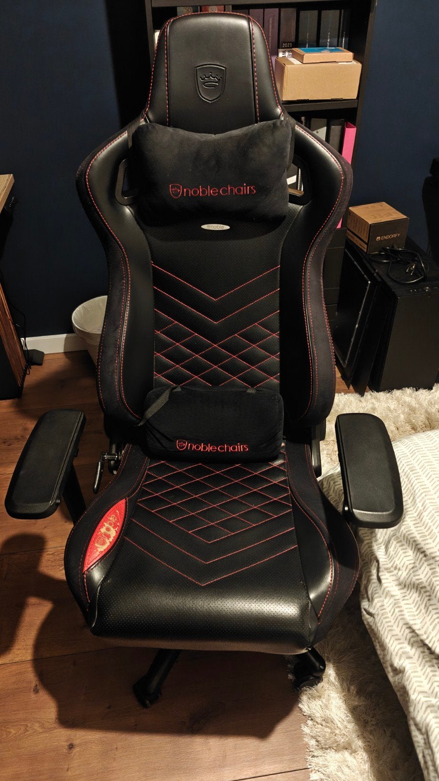 Noblechairs Hero Gaming Stoe/bureaustoell - Zwart/Rood, Ophalen, Gebruikt, Zwart, Ergonomisch