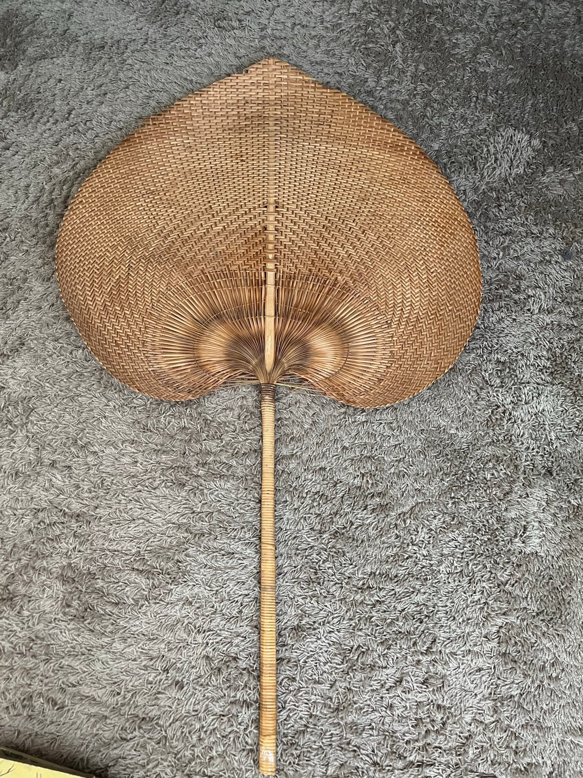 Decoratieve Waaier van Rotan - Handgemaakt, Boho, Ophalen of Verzenden, Zo goed als nieuw, Natuurlijk materiaal