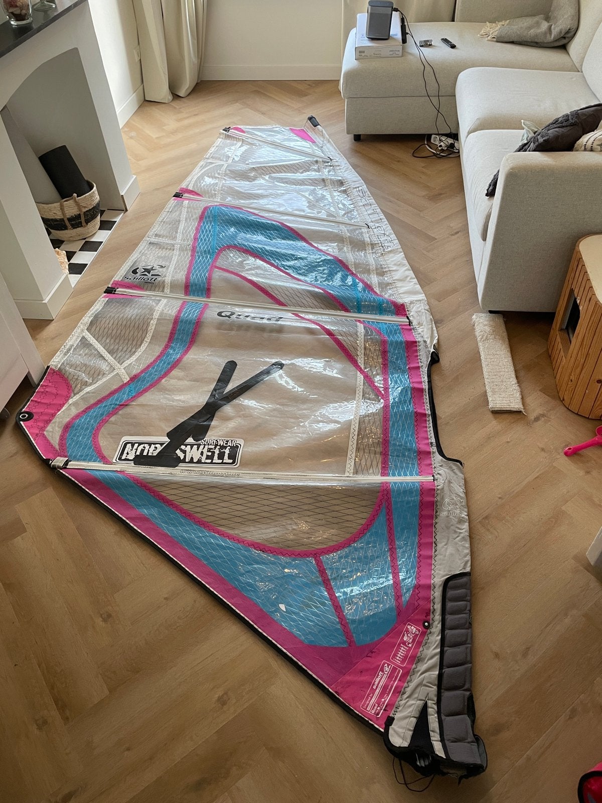 Sailloft Hamburg Quad 4.4 4.4m2 uit 2015, Watersport en Boten, Windsurfen, Ophalen, Gebruikt, Plank, 3.5 tot 5 m²